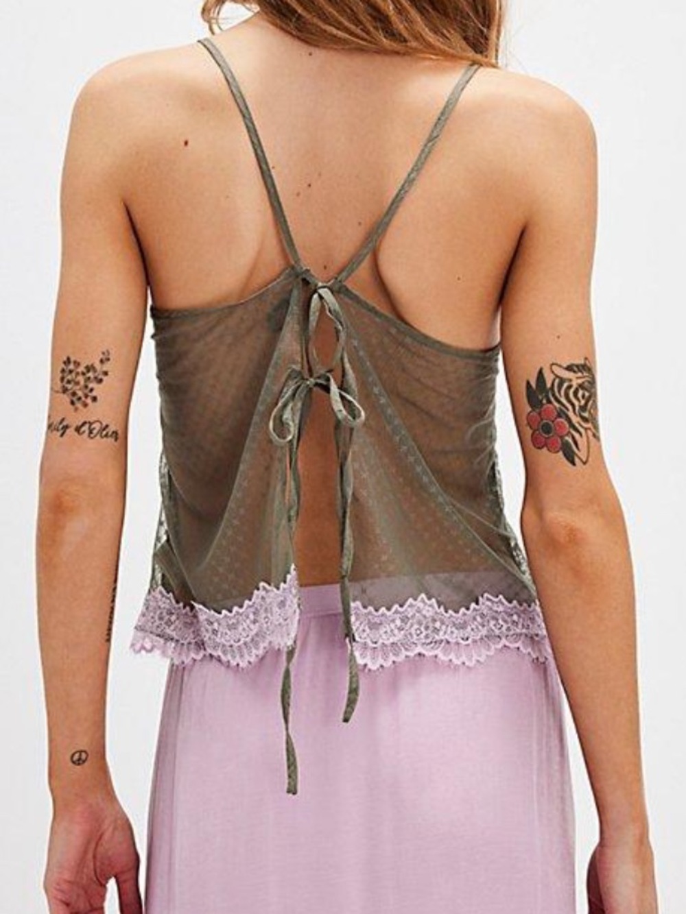 Free people forest green eye candy cami - Picture 2 of 6